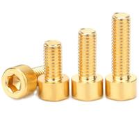 2PCS M10 Copper Internal Hex Cup Head Bolts,Brass Hex Socket Cap Head Machine Bolts(M10x60mm)