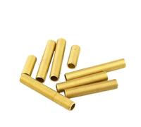 2Pcs M10 Full Brass Tooth Tube Connector Copper Hollow Threaded Pitch 1.0mm Lighting Connecting Rod Fittings Home Improvement(100mm)