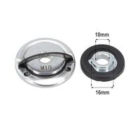 2pcs M10 Thread Angle Grinder Inner Outer Flange Nut Set Tools Quick Release Self-Locking Pressing Plate Power Chuck Set(B)