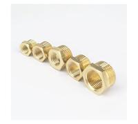 2pcs M10x1.5 Female -3/8" BSP Male Brass Reducer Reducing Adapter Fitting Gas Water Fuel Pressure Gauge