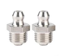 2pcs M10x1 Grease Nipple Straight Steel Zerk Fitting for Vehicle Engine Hydraulic System Lube Point 15.5mm