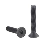 2pcs M10x16-100 20 25 40 Black Hexagon Socket Flat Countersunk Head Screw Carbon Steel Hex Bolts Machine(90mm)