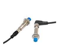 2pcs M12 Air Plug Proximity Sensor Detection 2/4mm NPN PNP NO NC Inductive Proximity Switch With 4 Cores 2M Aviation Plug Cable DC AC(4mm,NPN_NO_BEND CABLE 2M)
