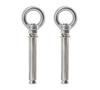 2Pcs M12x110mm Expansion Anchor Eye Bolt 304 Stainless Steel Long Expansion Eyebolt with Lifting Ring