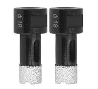2Pcs M14 Marble Hole Opener, 18mm Rock Drill Bits for Granite and Tile, Sturdy Fast Drilling Bit with Large Displacement Cutting Design for Concrete Marble Ceramic