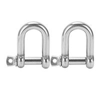 2pcs M14 Screw Pin Shackle 304 Stainless Steel Heavy Duty D Shape Shackle Paracord Bracelets