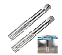 2PCS M14 x 2.0mm Metric Hand Taps, Thread Screw Taps, Manual Threading Tapping Tool Kit, Thread Cutting Tool for Steel, Alloy, Aluminium, Copper - Straight Flute Threading Taps for Repair and Workshop