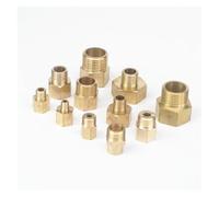 2pcs M14x1.5 Female - M12x1.5 Male Brass Reducer Reducing Hex Pipe Fitting Pressure Gauge