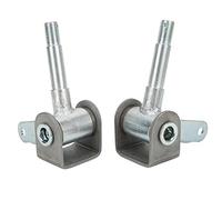 2pcs M16 Right Left Steel Alloy Spindle Bracket Set, Go Kart Spindle Kit, Heavy Duty Spindle Bracket Replacement with Bushings and Locknuts, Professional Design for Predator 212cc