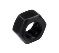2pcs M18 Outer Hex Anti-tooth Nuts Hexagon Left-hand Fine Teeth Nut Carbon Steel Black Color
