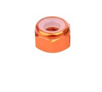 2pcs M2 .5 M3 M4 M5 M6 M8 Aluminum Hex Lock Nut Anodized Multi-color Colourful Alloy Insert Locking Nuts 2/6/8/10Pcs(Orange,M6 (6Pcs))