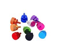 2pcs M3 M3.5 M4 High Step Head Hand Tighten Thumb Screw Colorful Aluminum Thumbscrews Computer Case Bolt DIY Anodizing(Silver,M3.5x12mm)