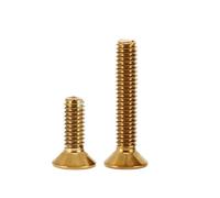 2pcs M4 M5 M6 M8 Titanium Gold 304 Stainless Steel Flat Hex Countersunk Head Screw Hexagon Socket Machine Bolt(M5x10mm-2pcs)