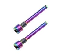2PCS M4 Titanium Bolts for Bicycle Disc Brake Pad Threaded Pin Inserts Screw Disc Brake Pad Pin Axle for Threaded Hydraulic Disk Caliper Dazzle Color