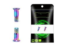 2pcs M5 * 14.2mm bicycle rear derailleur steering wheel screw-flat head drive screw(Rainbow)