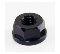 2Pcs M6 M8 M10 M12 M14 Motorcycle Anodized Screw Bolt Hex Insert Lock Nut Universal Axle Flange Rear Locknuts Self-locking(Black,10PCS_M6)