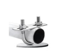 2PCS M6 M8 M10 M12 Stainless Steel 304 U-Bolt Screw Buckle for Pipe Clamp U-Clip Fillet with Strap Nuts Washers Kit(M8X22MM)