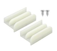 2pcs M6219 Sliding Shower Door Bottom Guide with Screws, Plastic Shower Door Guide for Sliding Doors 0.59 Inch Wide Channel Shower Door Track Guide for Glass Shower Doors