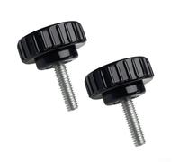 2pcs M6x35mm Thumb Screws with 30mm Plastic Button Head - Stainless Steel Knob for Secure Clamping in Workshop Tools and Machinery