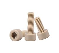 2pcs M8×60mm PEEK material Socket Head Cap Screws, high temperature and corrosion resistant plastic insulated screws