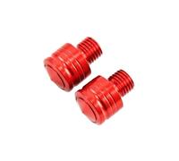2Pcs M8 M10 Motorcycle CNC Aluminum Rear View Mirror Screws Hole Plugs Screws Rearview Mirror Holder Screw(8mm Red)