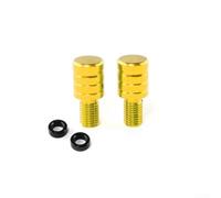 2pcs M8 to for m10 Mirror Adapter Screws Black Aluminum 2pcs(gold 10MM Clockwise)