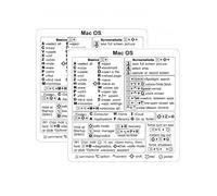 2Pcs Mac OS Shortcuts Sticker,Mac Keyboard Stickers for Mac OS,No-Residue Laminated Vinyl MacBook Stickers for Laptop,MacBook Shortcut Stickers Compatible with 13-16in MacBook Air and Pro (white)