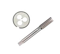 2pcs Machine Plug Tap Die, Left Hand and Set, Metric Screw Thread Drill M3/M6/M8/M10/M12/M14/M16/M18/M20(M3x0.5)