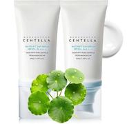 2Pcs Madagascar Centella Sunscreen SPF 50+, Lightweight Suncream & Hyalu-Cica Sun Serum, Air-Fit & Water-Fit, No White Cast, Non-Greasy