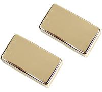 2Pcs Made of Copper Guitar Humbucker Pickup Covers No Holes for Electric Guitar Replacement (Gold)