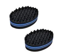 2Pcs Magic Barber Double-Sided Brush for Black Men's Curly Hair - Afro Coil Care Tool with Big Holes for Dreads, Locking, Waves, and Curls