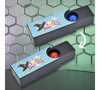 2pcs Magic Box Changeable, 4x9.5x3cm, Magic Tricks For Adult Beginners, Turn Red To Blue Ball Trick Show Props, For Christmas, Stage Performances, Friends Gatherings