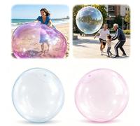 2PCS Magic Bubble Balls, Inflatable Water Ball, Transparent Bouncy Balloons, Super Wubble Bubble Balls, Water Bubble Ball for Outdoor Play for Beach Garden Outdoor Party Family