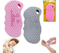 2PCS Magic Exfoliating Bath Sponge - Childrens 3D Magic Exfoliating Body Scrubber, Super Soft Exfoliating Bath Sponge, Gentle Painless Shower Sponges for Body Dead Skin Remover (Gray+Pink)