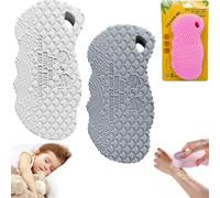2PCS Magic Exfoliating Bath Sponge - Childrens 3D Magic Exfoliating Body Scrubber, Super Soft Exfoliating Bath Sponge, Gentle Painless Shower Sponges for Body Dead Skin Remover (White+Gray)