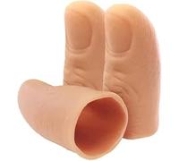 2Pcs Magic Trick Fingers Light Up Flashing Fingers Thumb Tip Magic Trick Fingers Appearing Lights Stylish Novelty Magic Kits Accessories（Yellow）