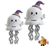 2PCS Magical Mini Dancing Ghost for Christmas, Creative Twisting Clockwork Slide for Halloween, Christmas Magic Clockwork Toy, Dance and Swinging 3D Clockwork Ghosts Toy for Birthday, Party Gift (A)
