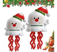 2PCS Magical Mini Dancing Ghost for Christmas, Interactive Crawling Octopus Toy, Creative Twisting Clockwork Slide for Halloween, Wind-Up Halloween & Christmas Decorations (Santa)