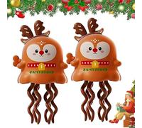 2PCS Magical Mini Dancing Ghost for Christmas, Interactive Crawling Octopus Toy, Creative Twisting Clockwork Slide for Halloween, Wind-Up Halloween & Christmas Decorations (Deer)