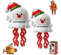 2PCS Magical Mini Dancing Ghosts for Christmas, Creative Twisting Clockwork Slide, Interactive Crawling Ghost Toys for Birthday Gifts, 3D Clockwork Ghosts Toy (Santa)