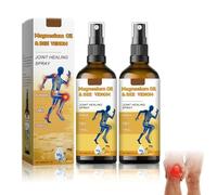 2PCS Magnesium Spray, Bee Venom Arthritis Spray, Bee Venom Muscle Pain Relief Sprays Effective Relief for Knee, Back, Neck, Hands & Leg Muscle Soreness （60ml*2）