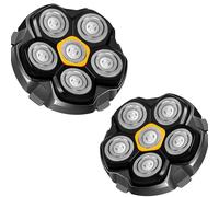2PCS Magnetic 6 Blade Head Shaver Replacement Heads Compatible with DOAO JoyKoi Solimpia Singphere AEXIRI Head Shaver Easy Install Men’s Rotary Razor Parts