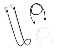 2pcs Magnetic Anti-Lost Straps, Sport Earbud Lanyard Strap Soft Silicone Anti-Lost Straps Compatible with AirPods Pro/3/2/1,Neck Rope Cord for Running,Fitness,dancing(Black+white)
