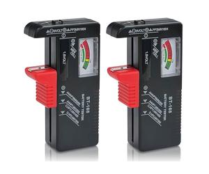 2Pcs Magnetic Battery Tester Universal Battery Checker for AA AAA C D 9V 1.5V Button Cell Batteries, Requires No Battery to Operate