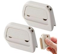 2PCS Magnetic Ceramic Box Cutter, Auto-Retract Ceramic Mini Box Cutter, Retractable Cardboard Cutter with Right Angle Groove, Portable Safety Package Box Opener, Fridge Magnet Design, for Daily Use