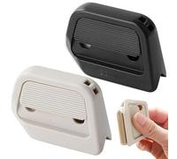 2PCS Magnetic Ceramic Box Cutter, Auto-Retract Ceramic Mini Box Cutter, Retractable Cardboard Cutter with Right Angle Groove, Portable Safety Package Box Opener,Fridge Magnet Design (2PCS White+black)