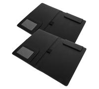 2pcs Magnetic Clipboard Folder - PU Material Thick Writing Board for Restaurant Hotel Office Bills Memo & Document