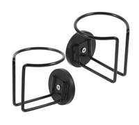 2pcs Magnetic Cup Holder for Car, Iron Base Bottle Mount Black | Spill Resistant on Bumpy Roads, for Metal Bottles, Boats and Railings, Quick Portable Drink Support