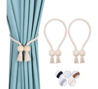 2PCS Magnetic Curtain Tie Backs, Curtain Tie Backs With Strong Magnet, Simple Modern Curtain Holdbacks For Thin Or Thick Home Office Window Drapery