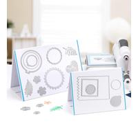 2PCS Magnetic Die Storage Stand, Foldable Upright and Stand Double-Sided Strong Magnetic Surfaces Holds Metal Dies Cuts, Scrapbooking Crafting Storage Tool Arts Supplies (8.3x11.8inch & 6.5x8.3inch)